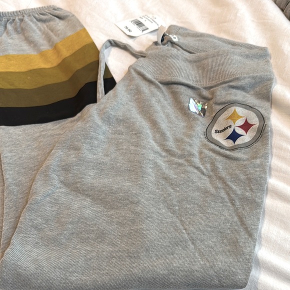 NWT Junk Food Brand Pittsburgh Steelers grey joggers size small. - Picture 1 of 4